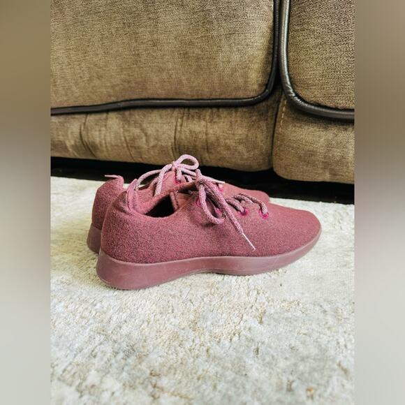 Allbirds Women’s Tuke Wool Runners burgundy maroon woman’s size 10 - Picture 4 of 8